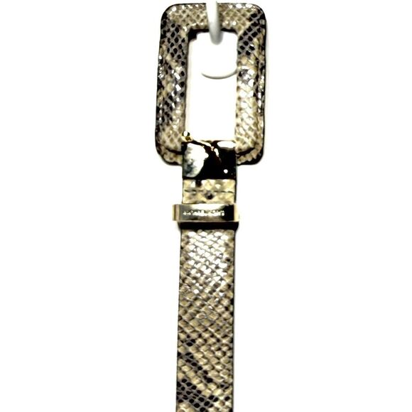Michael Michael Kors Genuine Leather Snake Belt in Small main image 11